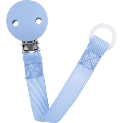 Attache-Sucette Avec Sangle En Tissu,Clip Et Anneau En Silicone-Porte-Sucette Pour Bébé-Compatible Avec Toutes Les Sucettes-Essentiel Pour Nouveau-Né-Sans Bpa-Bleu