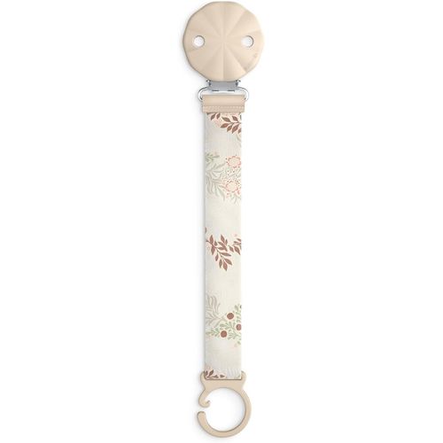 Kalanka-, Attache-Tétine En Tissu Pour Bébé, Ruban Doux Et Flexible, Chaîne - Pince Avec Clip. Compatible Avec Toutes Les Sucettes À Anneau, +0 Mois, Convient Nouveau-Nés, Poetry Beige - Vert