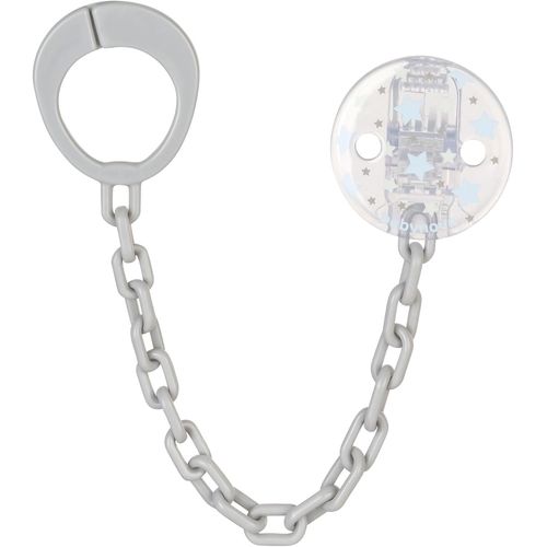 Chaîne De Sucette Avec Clip Et Anneau Adaptateur-Attache-Sucette Pour Bébé-Compatible Avec Toutes Les Sucettes-Essentiel Pour Nouveau-Né-Sans Bpa-Étoiles Bleues