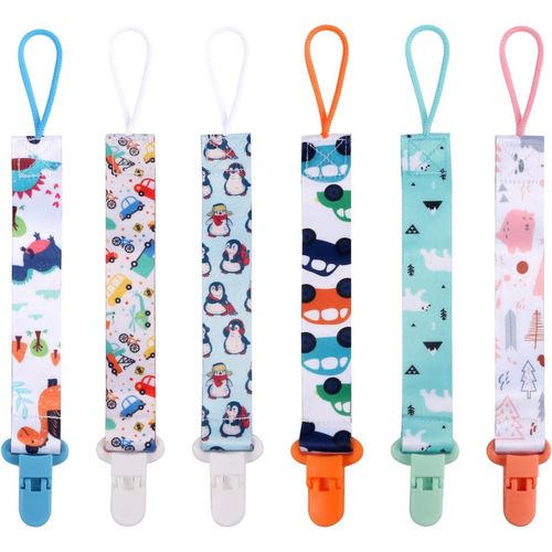 6 Pièces Attache Tetine Bébé,Attache Sucette Garçons Filles Avec Clip Tétine Clips En Tissu Convient Aux Sucettes Pour Bébé Essentiels Pour Nouveau-Né Baby Shower