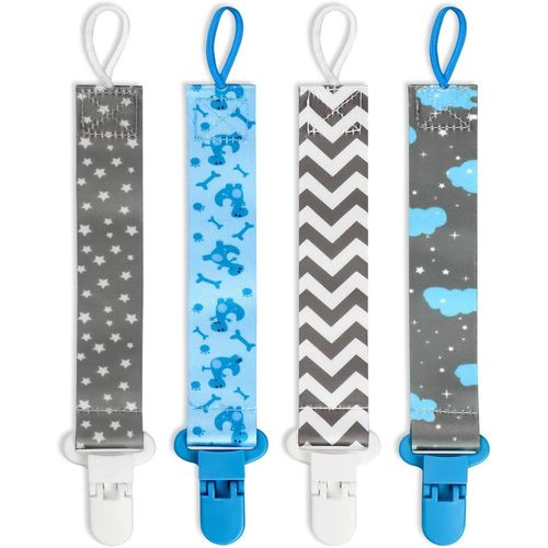 Kalanka-Attaché Tétine Pour Bébé,4 Pcs Attache Sucette Porte Tetine Bebe Chaîne De Sucette Accroche Tétine Pour Bébé Fille