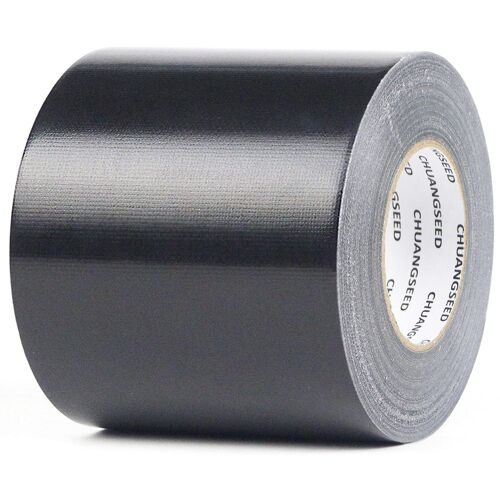 Lot De 1 Rubans Adhésifs En Toile Resistant Noir 100mm X 50m,Gaffer Large Noir,Ruban Adhésif Americain De Réparation D'étanchéité,Heavy Duty Duct Black,Fixation,Réparation De Tentes
