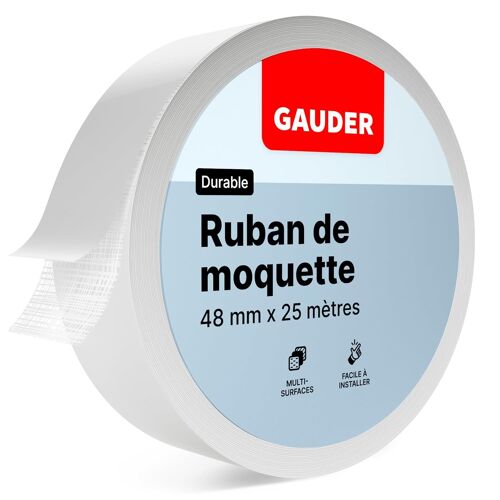 Ruban Adhésif pour sols (25 m)|Ruban Adhésif pour revêtements de sol,marches d'escalier et plus|Colle Moquette pour travaux de rénovation