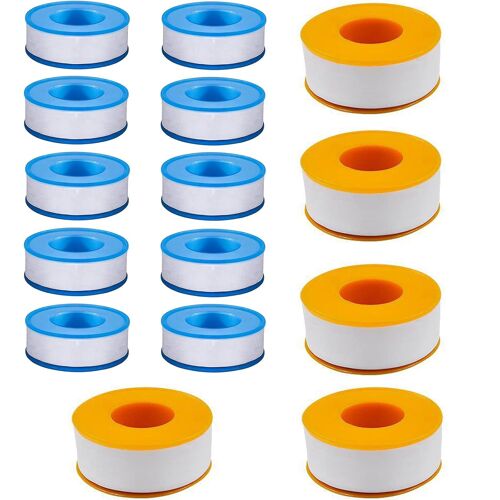 20 Pièces Ruban D'étanchéité En Ptfe,Ruban Téflon,Ruban D'étanchéité Industriel Ptfe,Pour Ruban D'étanchéité Pour Filetage D'air Et D'eau,Joint De Robinet À Ouverture Rapide (2 Couleurs)