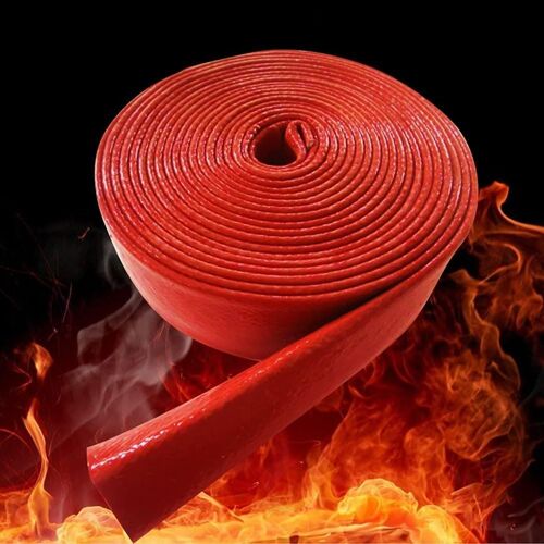 Manchon En Silicone En Fibre De Verre,Manchon De Protection Thermique,Résistant Au Feu Haute Température Pour Câble De Tuyau (20 Mm)