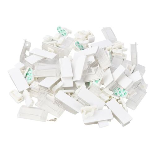 Culinavog Lot de 100 Cable Clips Adhesif Blanc Mural,40 Grands Serre-Câbles Autocollants + 30 Organiseurs de Câbles Moyens + 30 Petits Serre-Câbles,Fixation de câble pour Maison,Bureau