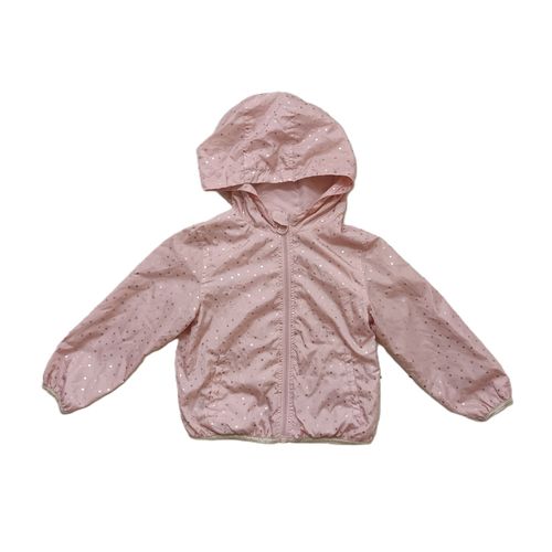 Coupe Vent Rose Et Pastilles Scintillantes À Capuche. Veste Légère. In Extenso. Taille 5 Ans