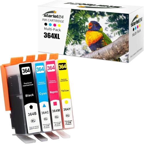 Lot De 4 Cartouches D'Encre 364Xl Compatibles Avec Hp 364 364 Xl Pour Hp Photosmart 5520 5510 5520 5524, Deskjet 3520, Officejet 4622 4622 6520 5515 7520[ENC941739]