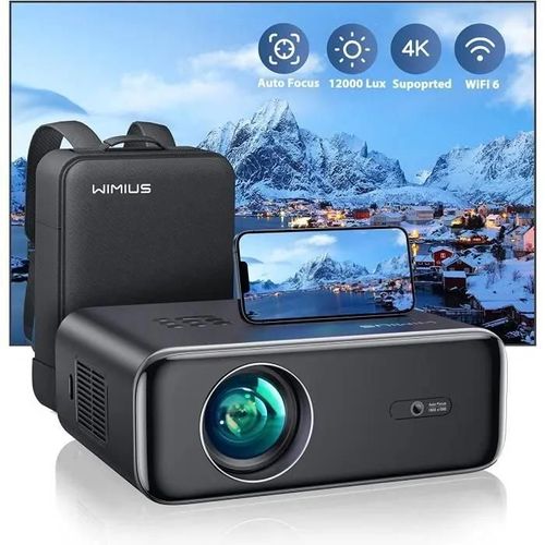 Videoprojecteur - WiMiUS - P62 - Full HD 1080P - 12000 Lumens - WiFi Bluetooth