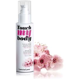 Huile De Massage & Lubrifiant Intime ''touch My Body''-Texture Sensuelle Et Hydratante-Compatible Sextoys & Préservatifs-Made In France-Parfumée Au Fleur De Cerisier-100ml