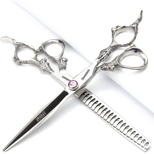 Professionelle Friseurschärfe Friseurschärfe Haarschärfe 6/7 / 8/9 Zoll Hochwertige Wirksame Mit Schnittkit (7-Zoll Platte Schaar)