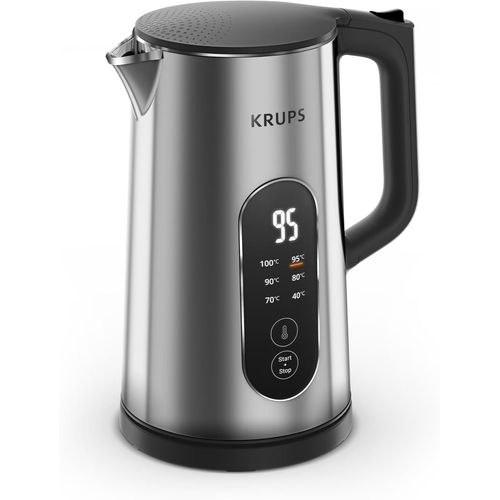 NouvelHorizonstore-Krups Selection, Bouilloire électrique, 6températures, Affichage en temps réel, Maintien au chaud de 30minutes, BW871DF0, Métal