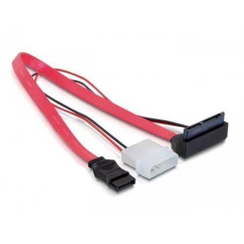 Delock - Câble SATA - SATA, alimentation interne 4 pin (5 V) pour Micro SATA (F) à angle vers le haut - 30 cm