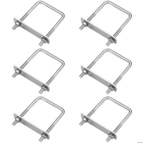 6 Pièces M6 Boulons en U,80 x 50 mm U Bolt,Boulons en U en Acier Inoxydable