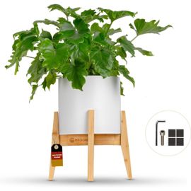 Support De Fleurs En Bois-Réglable-En Bambou-Pour Pots De Plantes De 20 À 30 Cm-Design Élégant Marron Clair-Tabouret De Fleurs Pour L'intérieur Et L'extérieur-Pot Et Plante Non