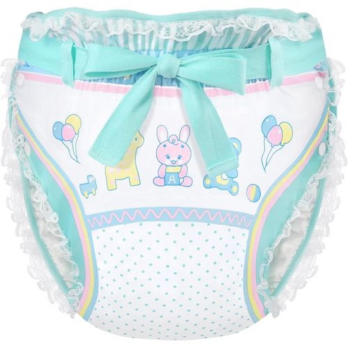Anw-Omutsu Couvre-Couche Soyeux,Pour Adulte,Lavable,Réutilisable,Imperméable,Parade De Bébé,Vert,Taille L
