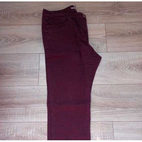 Jean Couleur Prune Marque H&M Taille 48