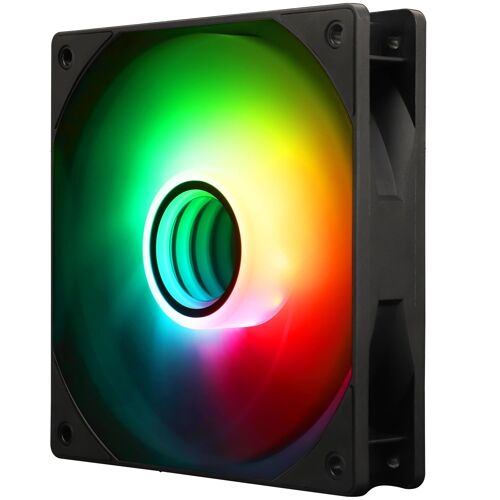 TL-C12B-S V3 - Ventilateur de processeur ARGB - 120 mm - Connecteur PWM à 4 broches - Silencieux - Avec roulement S-FDB - Avec effet lumineux miroir ARGB (TL-C12B-S V3)