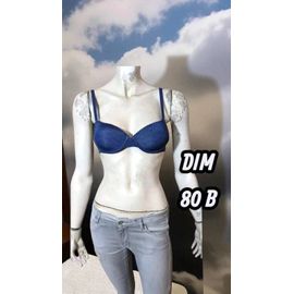 Dim 80 B Soutien Gorge Bleu Rembourré Avec Armatures