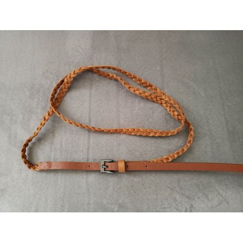 Ceinture Tresse Marron. Cuir Et Synthetique. Taille 46