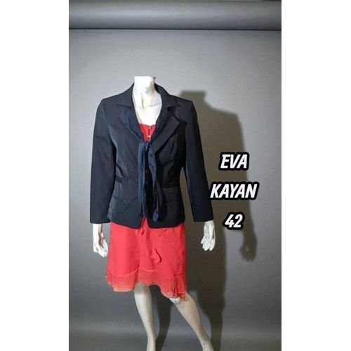 Eva Kayan Taille 42 Superbe Veste Femme Noire Polyester Soie