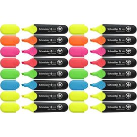 Job 150 Lot De 16 Surligneurs (Rechargeables Et Résistants À La Lumière) Jaune (3x), Orange, Rose, Vert, Bleu, Rouge[Z681]