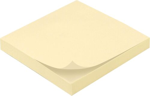 Bloc Note Repositionnable 100 Feuilles 75x75mm (Jaune)