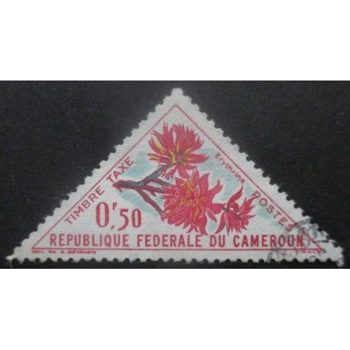 Cameroun Taxe N°36 Fleur Oblitéré