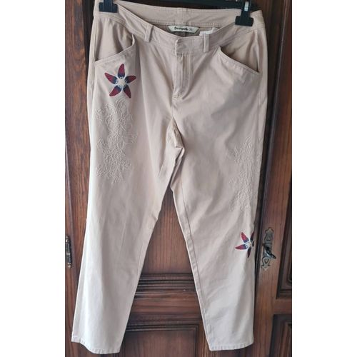 Pantacourt Desigual T38 Beige Neuf