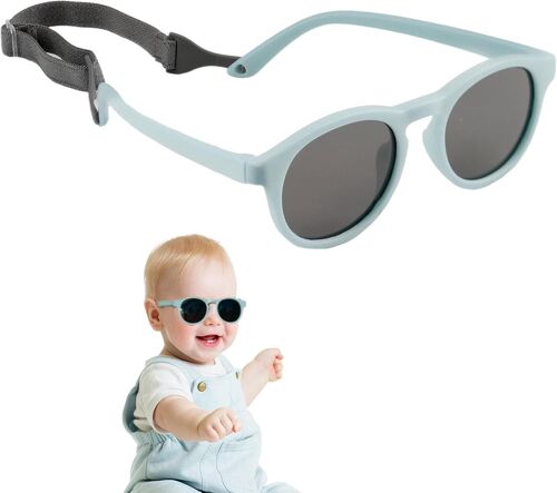 Chicslick-Lunettes De Soleil Pour Bébé, De 6 Mois À 3 Ans, Avec Lentille En Silicone Réglable, Lunettes De Soleil À Bord Souple, Convient Pour Les Tout-Petits, Les Garçons, Les Filles, Noir[X1353]
