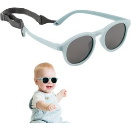 Chicslick-Lunettes De Soleil Pour Bébé, De 6 Mois À 3 Ans, Avec Lentille En Silicone Réglable, Lunettes De Soleil À Bord Souple, Convient Pour Les Tout-Petits, Les Garçons, Les Filles, Noir[X1353]