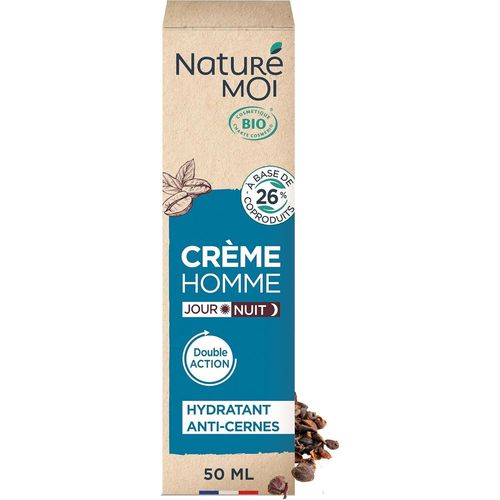 Kalanka-Naturé Moi - Crème Hydratante Visage Jour/Nuit - Soin Visage Homme - À L'acide Hyaluronique Et À L'extrait De Cascara - 99% D'origine Naturelle - Fabriqué En France, Bleu, 50.00 Ml (Lot De 1) 
