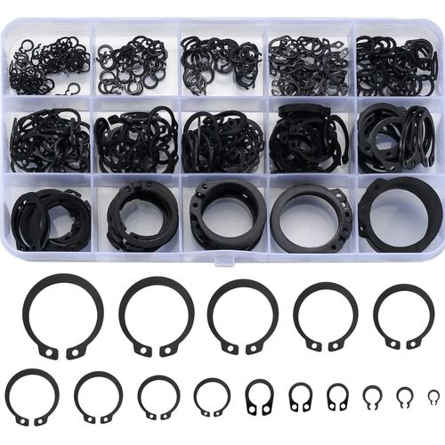 ASFASFq-350 Pièces E-clips Kit Anneau de Retenue Externe, Assortiment Circlips Snap, Bagues d'arrêt Circlips, M4-M28