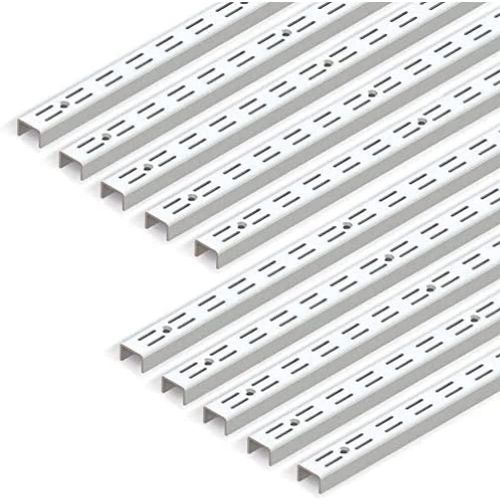 CHENG-Profils crémaillère double perforation pas 32mm pour Equerres, Blanc, 951 mm