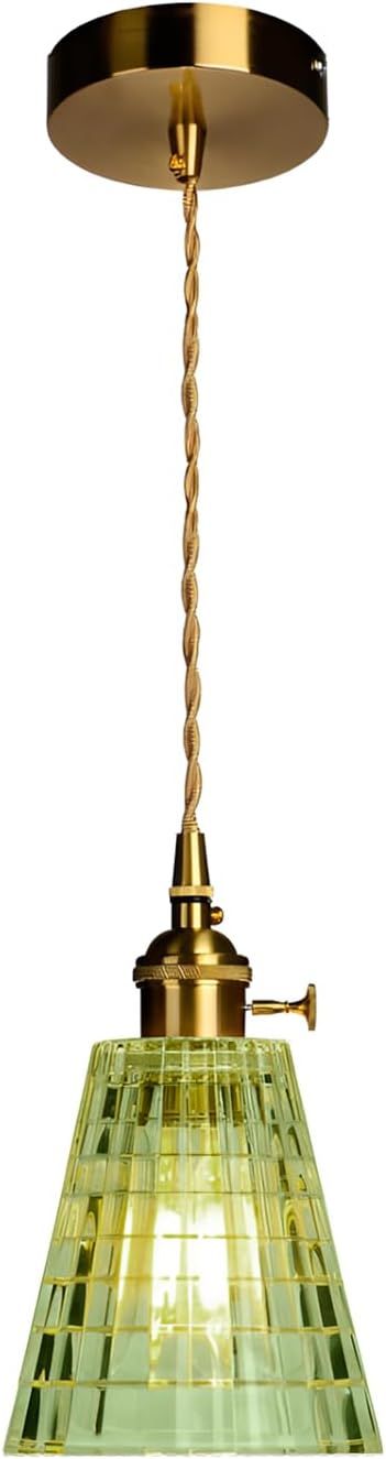 NOKTAI Luminaire Suspension Dôme En Verre Transparent Vintage Industrielle, E27 Plafonnier Avec Fini En Laiton Poli Lustre, Suspension Lampe De Salle à Manger Cuisine Salon Chambre White