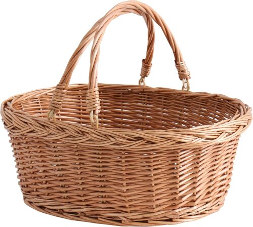 Ulteronixshop-Panier De Pique-Nique En Osier Avec Poignée, Panier À Provisions, Brun Naturel