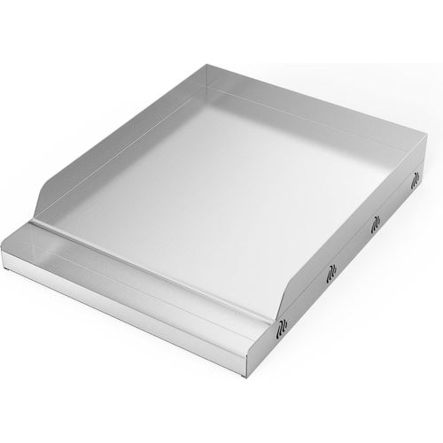 ASFASFq-Universel Plaque de Cuisson, Plancha en Acier Inoxydable, Convient à la Plupart des Grils à Gaz et Barbecue à Charbon, 31,8 x 40,5 x 7cm, Plaque de Gril pour Poisson, Légumes et Viande