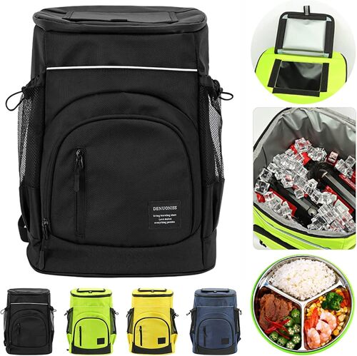 Ulteronixshop-Sac Isotherme 33L Grand, Bière Froide Sac À Dos Pique-Nique avec Compartiment Réfrigérant, Panier Pique-Nique 2-4 Personnes, Réfrigérateur Mobile pour La Voiture
