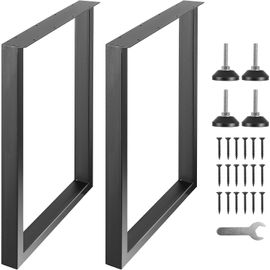 Mevronisshop-Pied De Table 2pcs Pieds De Bureau Réglables Carrés 711 Mm En Acier Massif Capacité De Charge 454 Kg Pieds De Meubles Noirs Modernes Avec Accessoires Nombreux Pour Maison Bureau Salle À