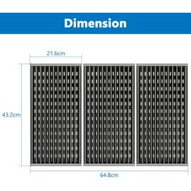 ASFASFq-Lot de 3 grilles de cuisson infrarouges 43,2 cm pour Charbroil Performance TRU infrarouge 3 brûleurs pour barbecue à gaz Charbroil 463371116, Broilking Baron 490 420, Napoleon LEX 485