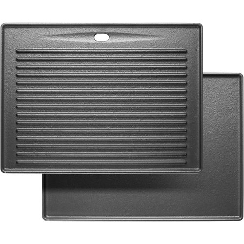 ASFASFq-Plaque de cuisson en fonte pour barbecue à gaz Taino Pro 4 et 6 Series - 41,5 x 31 cm - Plaque réversible universelle pour barbecue Taino Red 4 et 6 - Accessoire de poêle à pizza - Accessoire