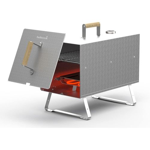ASFASFq-fumoir électrique Otto en inox pour fumage à chaud, barbecue fumoir, 26x26x47cm