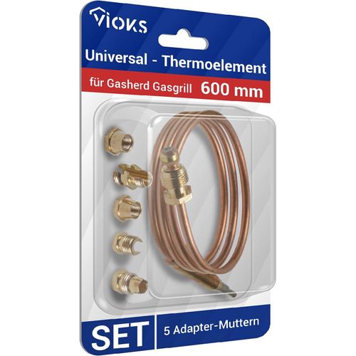 ASFASFq-Thermocouple à gaz universel - Sécurité d'allumage - 600 mm - Avec 5 adaptateurs - Pour cuisinière à gaz, four, barbecue à gaz, chaudière à gaz