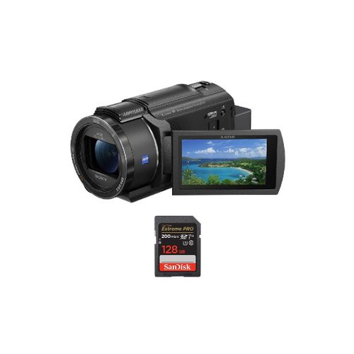 Sony FDR-AX43A Caméscope Noir + SanDisk 128 Go Extreme PRO UHS-I SDXC