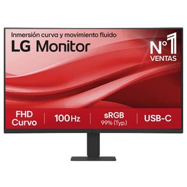 LG 27U421A-B - Écran LCD - incurvé - 27" - 1920 x 1080 Full HD (1080p) @ 100 Hz - VA - 250 cd/m² - 3000:1 - HDR10 - 5 ms - HDMI, USB-C