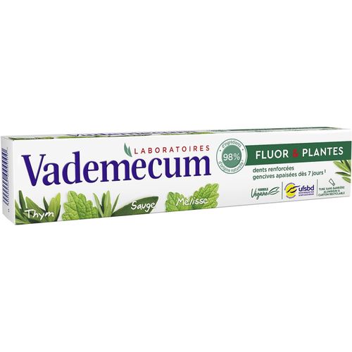 Asfasfq-Dentifrice - Fluor Et Plantes - Thym Sauge Mélisse - Dents Renforcées - Gencives Apaisées Dès 7 Jours - 98% D'ingrédients D'origine Naturelle - Formule Végane - Tube De 75 Ml 