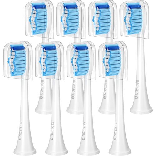 Têtes De Brosse À Dents Électriques Pour Philip Pro Results,Lot De 8 De Têtes De Brosse À Dents De Rechange De Pour Flexcare,Protectiveclean,Healthywhite,Easyclean,Powerup,Blanc