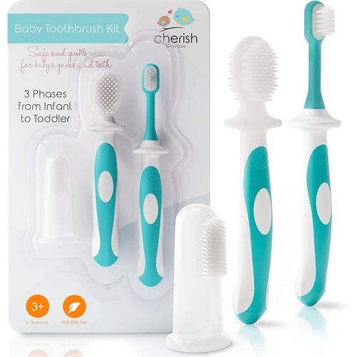 Kalanka-Kit De Brosse À Dents Bébé (3 À 24 Mois) - Sans Bpa, Assortiment Doigtier, Brosse À Dent Enfant Et Bébé 