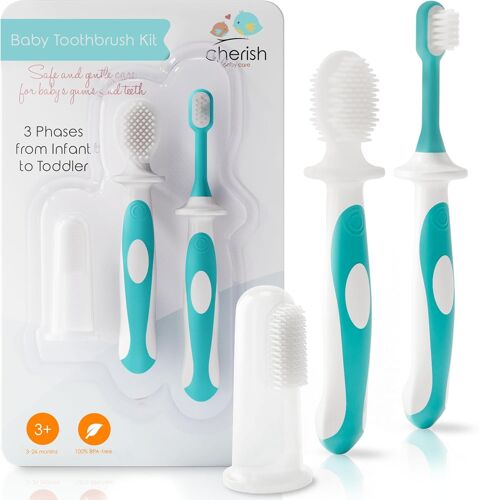 Kalanka-Kit De Brosse À Dents Bébé (3 À 24 Mois) - Sans Bpa, Assortiment Doigtier, Brosse À Dent Enfant Et Bébé 