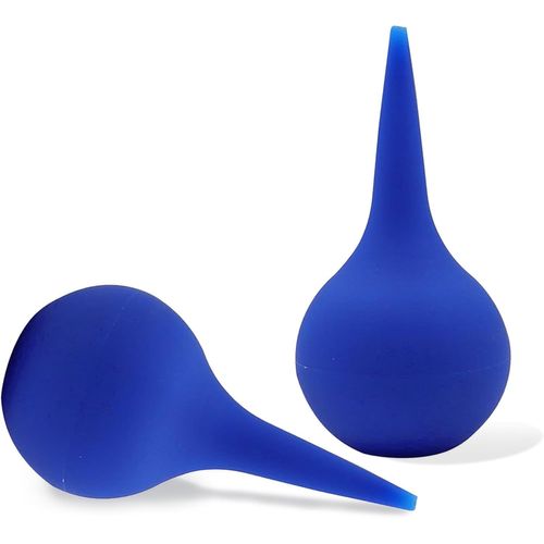 Kalanka-2 Pcs Poire Oreille, Poire De Nettoyage D'oreille Doux,Poire Lavement Oreille, Poireé Pour Déboucher Les Oreillés, Seringue Oreill Utiliser Pour Nettoyage (Bleu 60 Ml) 